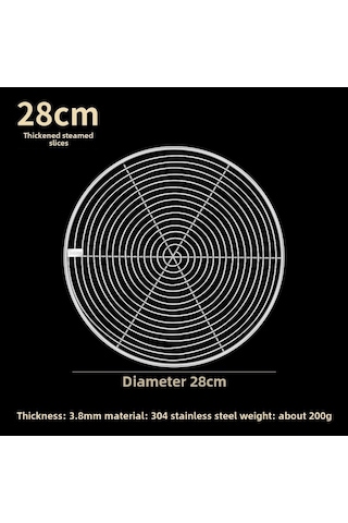 Reedark 28cm Kaliteli 304 Çelik Buhar Tepsisi - Ev Ve Ticari Kullanim, Kolay Temizlenir, Multifonksiyonel Mutfak Aleti