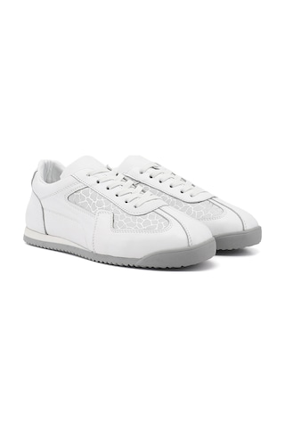 Gönderi(R) Gönderi R Kadın Beyaz Lastik Bağcıklı Hakiki Deri Sneaker Ddza83742547