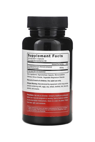 Force Factor Lion's Mane, 500 Mg Aslan Yelesi Mantarı 60 Vegetabl