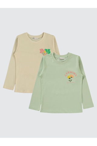 Civil Girls Kız Çocuk 2'li Sweatshirt 5-13 Yaş Yeşil