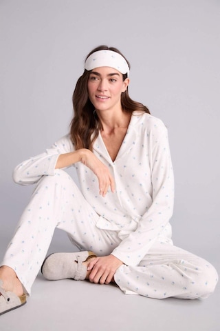 Defacto Çiçekli Pijama Takımı Üst Alt H1801AX26SP