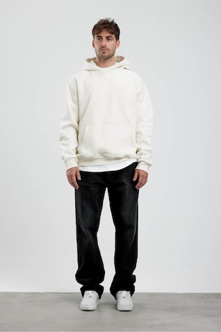Prtnc Protonic Erkek Sweatshirt Kırık Beyaz Oversize Kapşonlu Kırık Beyaz