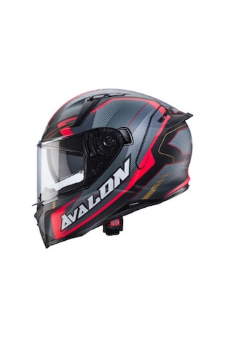 Caberg Avalon X Optıc Motosiklet Kask Gri - Kırmızı - Siyah
