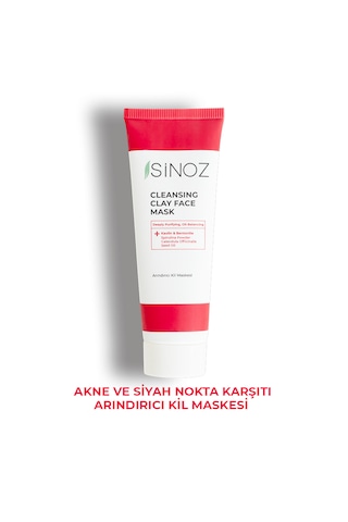 Sinoz Akne ve Siyah Nokta Karşıtı Arındırıcı Kil Maskesi 50 ML