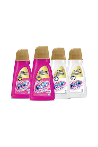 Vanish Oxi Action Deterjan Güçlendirici ve Leke Çıkarıcı Sıvı Renkliler 1 L x 2 + Beyaz 1 L x 2