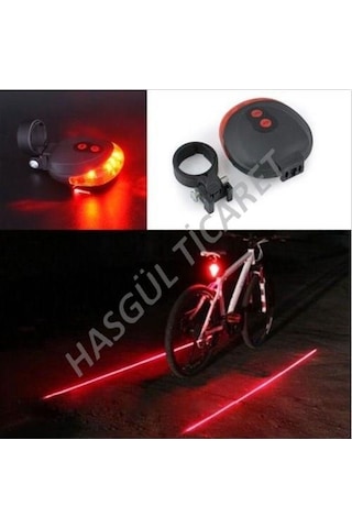 Hsgl Bisiklet Laser Arka Stop Jy-1L Mavi - Beyaz