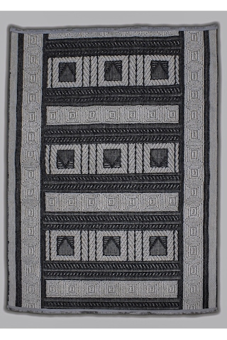 Rolyef İskandinav Kabartmalı Sisal Bukle Yıkanabilir Kaymaz Taban Salon Mutfak Çocuk Odası Halısı Gri
