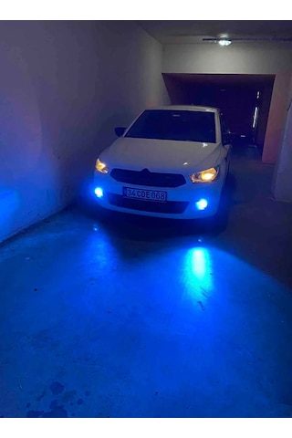 H11 Buz Mavisi Led Xenon Sis Farı Ampulü Şimşek Etkili