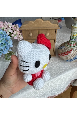 Amigurumi Hello Kıtty Oyuncak 12 Cm