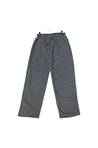 Kadın Desenli Beli Lastikli Cepli Kalın Kışlık Pantolon Gri