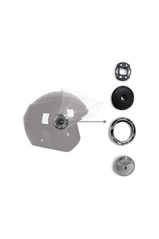 Gp Gx Mks005 Uyumlu Motosiklet Kask Vizör Bağlantı Aparatı Gümüş