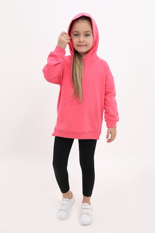 Toontoy Kız Çocuk Arkası Nakışlı Taytlı Takım Fuşya