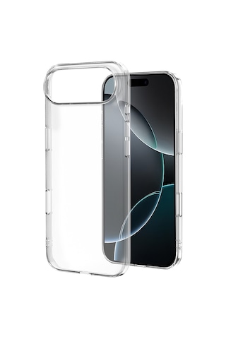 Techaks Apple Uyumlu iPhone 17 Air Kılıf Zore Droga Kapak - Şeffaf Şeffaf