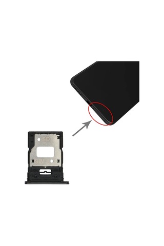 Xiaomi Mi 11 Lite Sim Hafıza Kart Kapağı Tutucu- 5775 Siyah