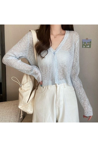 Beyaz Güneş Korumalı Giyim Kadın Buz İpek Yaz İnce Şal Örme Hırka Etek Uzun Kollu Üst Kadın Xl Beyaz