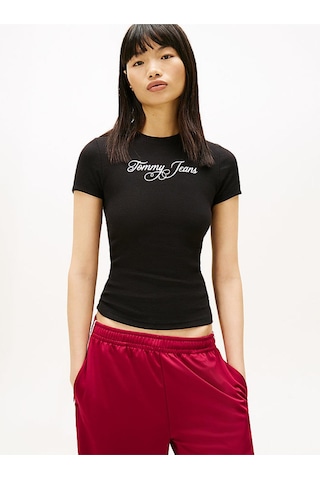 Tommy Hilfiger Tjw Slim Essential Logo T-shirt-12835 Siyah