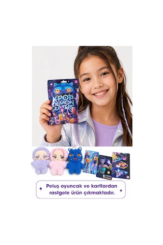 K-pop Demon Hunters 10 Cm Peluş Oyuncak Ve Koleksiyon Kartı Hediye Paketi Açık Bej