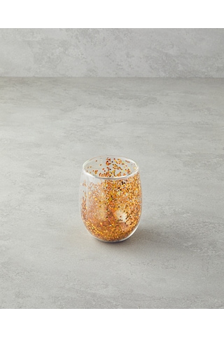 English Home Shimmer Borosilikat Double Wall Bardak 400 Ml Gold Gold