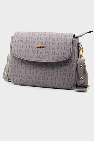 Just Polo Kadın Su Geçirmez Ayarlanabilir Askılı Lüks El & Omuz Çantası Shoulder Bag Ebat: 25 X 15 Cm Gri 62119096