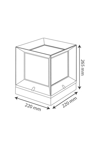 Antrasit Renk Kare Küp Setüstü Bahçe Aydınlatma Armatürü