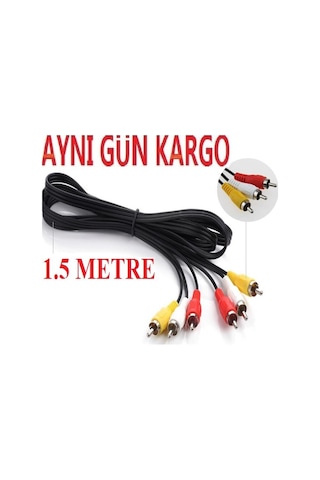 Alfais 5006 3Rca To 3 Rca Ses Görüntü Tos Scart Kablosu