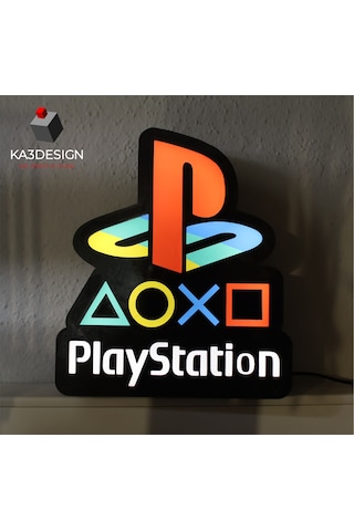 Playstation Ps Tasarımlı Led Gece Lambası Çok Renkli