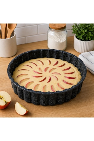 Orret Home 26 Cm Granit Döküm Kek Kalıbı Yapışmaz Kaplama Eşit Isı Dağılımı Sağlayan Fırın Uyumlu Kek Ve Diğer
