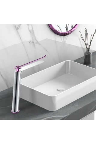 Fontana Krom Yüksek Lavabo Bataryası Krom&mor