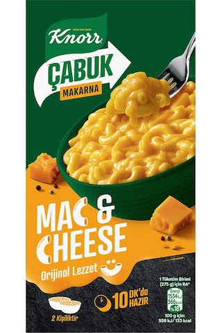 Knorr Çabuk Mac & Cheese Peynirli Makarna 212 Gr X 3 Adet