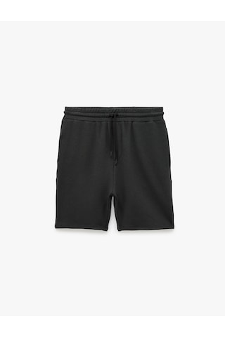 Koton Modal Karışımlı Cepli Straight Fit Beli Bağcıklı Spor Şort Antrasit 6sam40135nk
