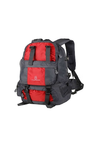 Hombey Açık Hava Çantası 50l Seyahat Sırt Çantaları Büyük Kapasiteli Günlük Sırt Çantası Çok Cepli Yürüyü Kırmızı