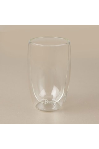 Perotti Çift Cidarlı Latte Bardağı - Şeffaf - 450 Ml Şeffaf