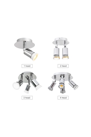 Ximistore9 Ayar Açılı 3 Başlı Gu10 Tavan Spot Lambası - Düşük Enerji Tüketimi İle İç Mekan Aydınlatma