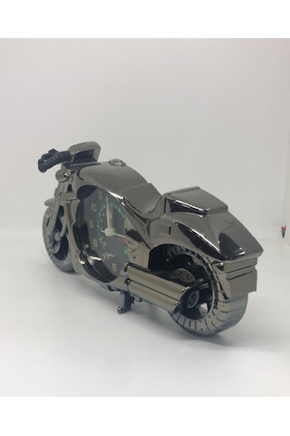 Lebron Motosiklet Tasarımlı Masa Üstü Alarmlı Saat Metal