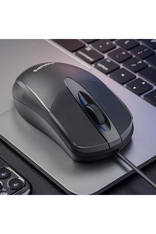 Philips Spk 7105 Kablolu Usb 1000 Dpi Optik Mouse Siyah