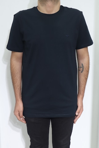 Dmctekstil Santa Erkek Düz Spor Kesim Rahat Kalıp Bisiklet Yaka Cepsiz T-shirt Lacivert