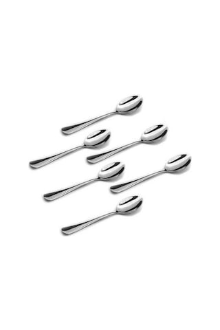 Fortunelane 6 Adet 12 Cm Gıda Kalitesi Paslanmaz Çelik Küçük Kaşık, Gümüş Cila, Türk Kahvesi Ve Tatlılar İçin Uygun Gümüş