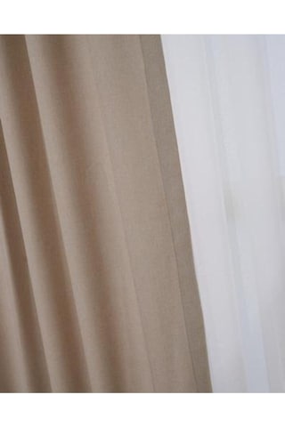 Home Color Home Home Petek Kadife Dokulu Fon Perde 1.4x260 Düz Dikişli Ekstrafor Büzgü 990 Krem
