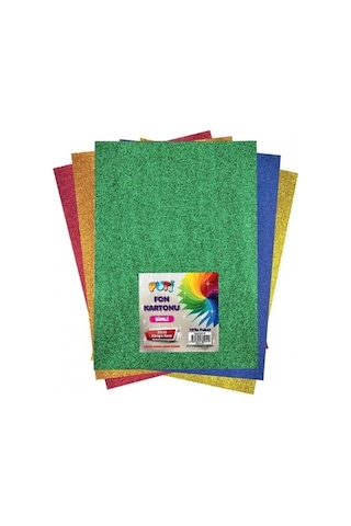 Puti Simli Fon Kartonu 25X35 Cm 10 Lu Karışık Puti Simli Fon Kartonu 25X35 Cm 10 Lu Karışık