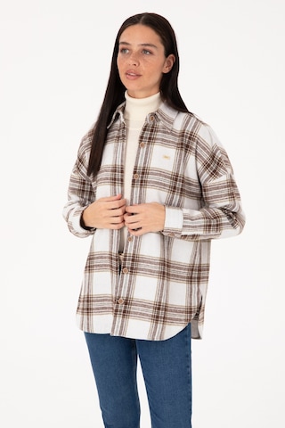 U.s. Polo Assn. Kadın Haki Gömlek Desenli 50316698-vr027 Hakı
