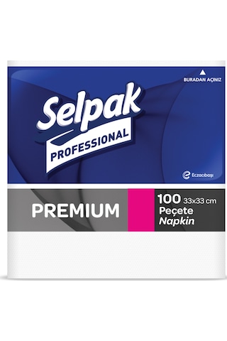 Selpak Professional Premium Peçete 100'lü 33 x 33 CM Selpak Professional Premium Peçete 100'lü 33 x 33 CM
