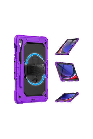 Samsung Galaxy Tab A11 Plus/a9 Plus Uyumlu 11inç Tablet Kılıf Tam Koruyucu Askılı Defender Zırh Tank Arka Kapak