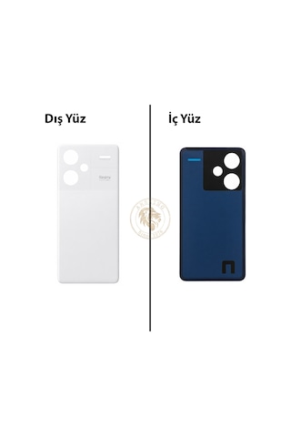 Xiaomi Redmi Note 13 Pro Plus 5g - Lenssiz Ay Işığı Beyazı Arka Pil Kapağı Batarya Kapağı Back Cover Çok Renkli