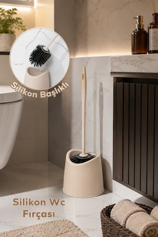 Porsima Sb-776 Silikon Wc Tuvalet Banyo Fırçası Klozet Fırçası Kr