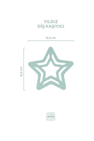 Silikon Diş Kaşıyıcı Yıldız Spring Yeşil