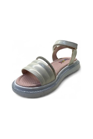 540 Kız Çocuk Taşlı Sandalet Krem