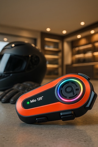 Mioji Mio 120 2x RGB 1000 MAh IPX6 Kask Intercom Motosiklet Bluetooth Kulaklık