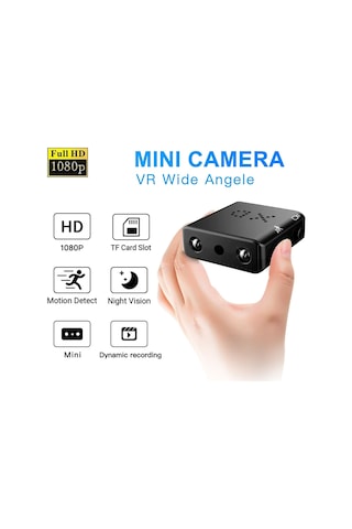 Geeroyoo Mini Gece Görüşlü Ir-cut Akıllı Spor Kamerası, Hd Çekim, Usb Kablolu, Kullanım Kılavuzu Ve Tf Kart Okuyucu Dahil Siyah