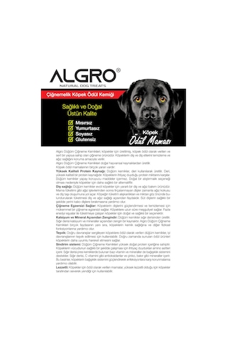 Algro Tavuklu Beyaz Düğüm Kemik Jumbo Boy Sığır Derisi 36 CM 230 G