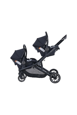 Prego 2223 Ibiza Plus Travel İkiz Bebek Arabası Siyah-10290